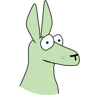 green llama cartoon