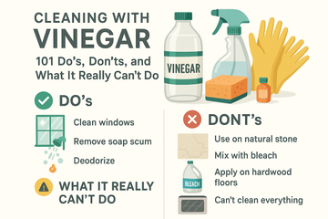 Cleaning with Vinegar: 101 Do's, Don'ts, and What It Really Can't Do