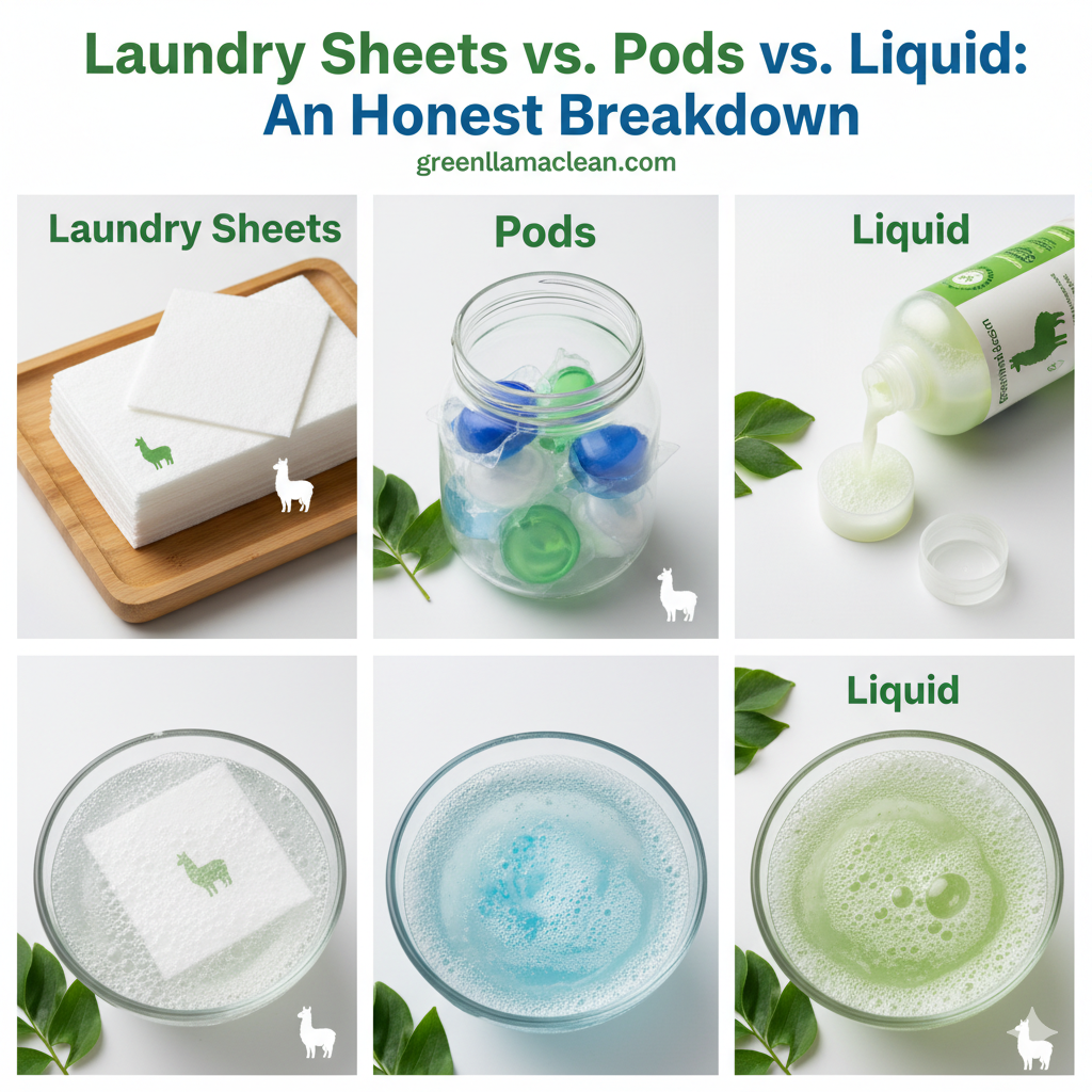 Laundry Sheets vs. Pods vs. Liquid