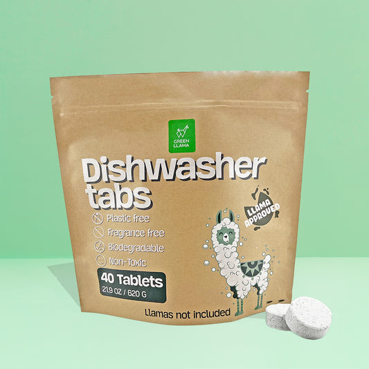 Fragrance & PVA Free Dish Washer Tabs - No Plastic - 40 Loads