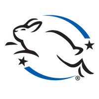 Icon of a leaping bunny encircled by stars, representing cruelty-free certification