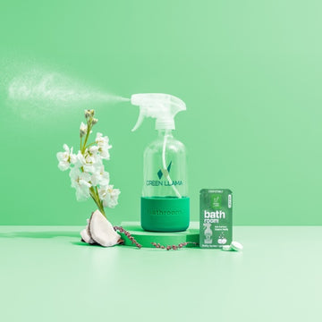 Bathroom Spray Glass Bottle Cleaning Kit with Lavender