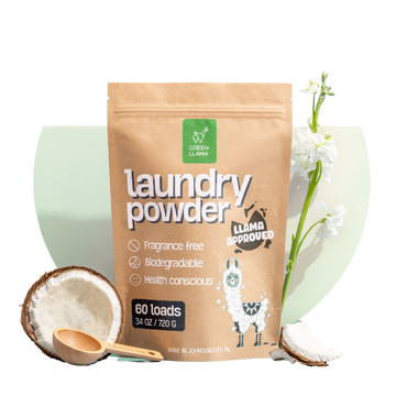 Green Llama Fragrance Free PVA free non toxic laundry detergent